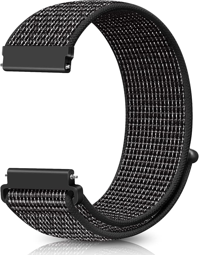 19mm Nylon Sport Quick Release Watch Bands Compatible with GRV FC1/FC5/Willful/YAMAY/Letsfit/LETSCOM/TEMINICE/LIFEBEE/Lintelek ID205 ID205L ID205G ID205S ID205U/Blackview Band for Women Men