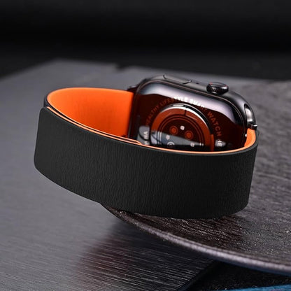 WOCCI Magnetic Watch Bands, Wood Grain Silicone, Quick Release, Compatible Watch Lug 20mm 22mm