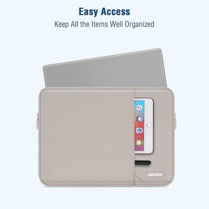 MOSISO Laptop Case 15 inch, 15 inch Laptop Sleeve Compatible with MacBook Air M5 A3448 M4 A3241 M3 A3114 M2 A2941 2026-2023, Dell XPS, Polyester Vertical Computer Sleeve Bag with Pocket, Stone Gray