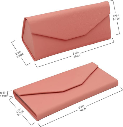 Real Sic Glasses Case for Men and Women - Magnetic Folding Hard Shell Sunglass Holder - Inspired by Solid Color