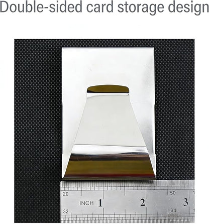 Stainless Steel Slim Clip Double Sided Wallet Money Clip,Credit Card Name Card Holder