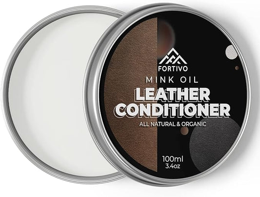 FORTIVO Leather Mink Oil, Color Restorer, Scratch Remover, Couch Paint and Leather Repair Kit for Couches