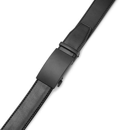 MILORDE Men's Leather Ratchet Belt - 35mm - Customizable Fit