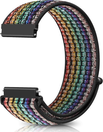 24mm Nylon Sport Quick Release Watch Band Compatible with Garmin Venu X1/TicWatch Altas/TicWatch Pro 5/Pro 5 Enduro/COROS Nomad/iTouch AIR 4 41mm 46mm/AIR 3 44mm/Suunto 9/9 Baro/9 Titanium