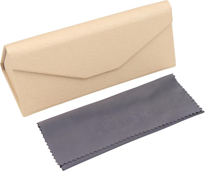 Real Sic Glasses Case for Men and Women - Magnetic Folding Hard Shell Sunglass Holder - Inspired by Solid Color