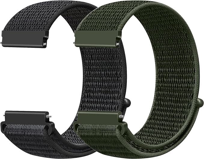 24mm Nylon Sport Quick Release Watch Band Compatible with Garmin Venu X1/TicWatch Altas/TicWatch Pro 5/Pro 5 Enduro/COROS Nomad/iTouch AIR 4 41mm 46mm/AIR 3 44mm/Suunto 9/9 Baro/9 Titanium