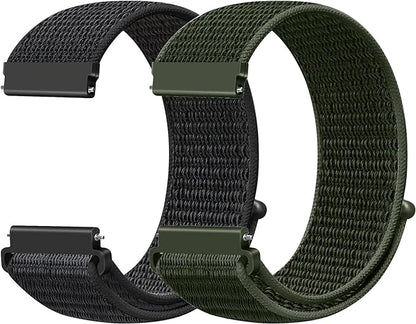 24mm Nylon Sport Quick Release Watch Band Compatible with Garmin Venu X1/TicWatch Altas/TicWatch Pro 5/Pro 5 Enduro/COROS Nomad/iTouch AIR 4 41mm 46mm/AIR 3 44mm/Suunto 9/9 Baro/9 Titanium