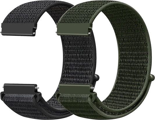 24mm Nylon Sport Quick Release Watch Band Compatible with Garmin Venu X1/TicWatch Altas/TicWatch Pro 5/Pro 5 Enduro/COROS Nomad/iTouch AIR 4 41mm 46mm/AIR 3 44mm/Suunto 9/9 Baro/9 Titanium