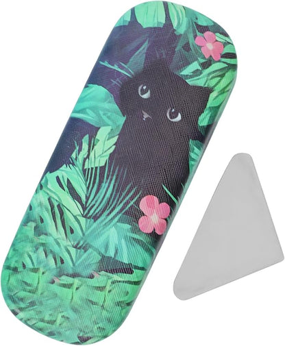 PERFECTSIGHT Hard Shell Eyeglasses Case, PU Leather Protective Glasses Case, Cute Eyeglass Case for Women Men Girls
