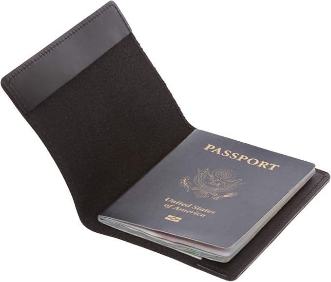 100% Soft Leather Passport Cover - Plain Leather Holder Slim Sleeve Case