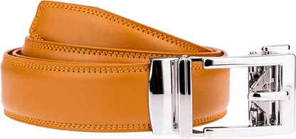 Gelante Ratchet Belt for Men, Mens Belts Leather 1.3'' Adjustable Trim to Fit Dress Belt