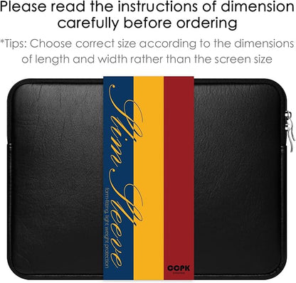 CCPK 13" Laptop Sleeve Cover Compatible with New MacBook Neo Pro M5 Chip A2338 Mac Air 13 Inch 2026 Accessories A2337 A2289 A1989 A1932 2019 13.3 Inch Waterproof Carrying Case Bag PU Leather, Black