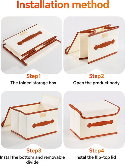 Large Medicine Cabinet Organizer with Tall Bottle Storage Bin & 7-Day Pill Box, 4-Tier Medicine Storage Organizer, Family First Aid Box Empty for Home(4C Medicine Box + Fabric Set)