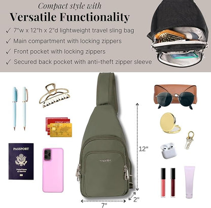 Baggallini womens Securtex Anti-theft Daytripper Sling