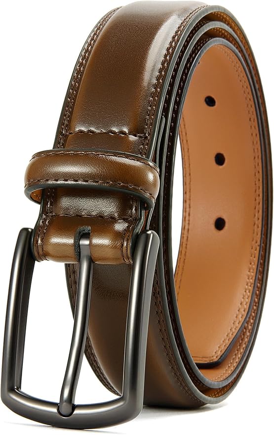 CHAOREN Mens Belts Leather for Gift Men - 1.25" Mens Dress Belts Casual for Jeans Shoes