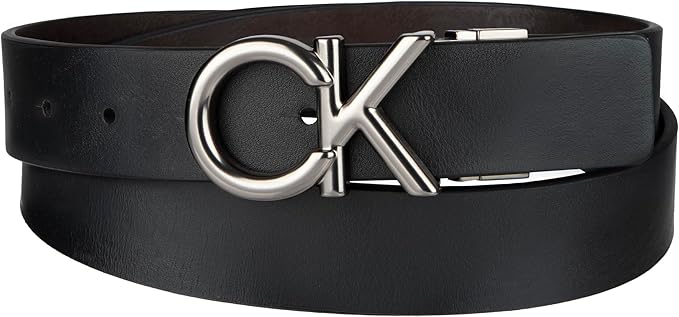 Calvin Klein Men’s Reversible Leather Belt - 2‑in‑1 Versatile Modern Style