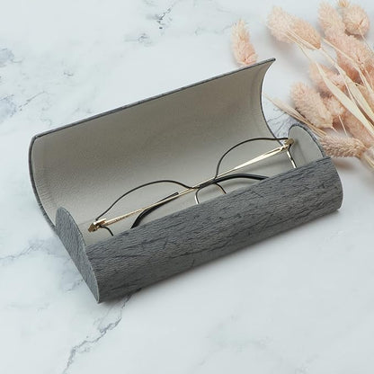 LifeArt Eyeglass Case Hard Shell, Portable Sunglass Case for Women and Men, fashionable PU Leather Eyeglass Case, Lightweight