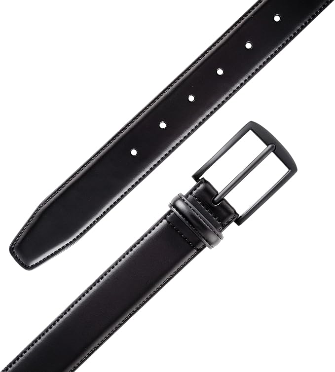 KM Legend Mens Leather Dress Belt for Work Business and Casual