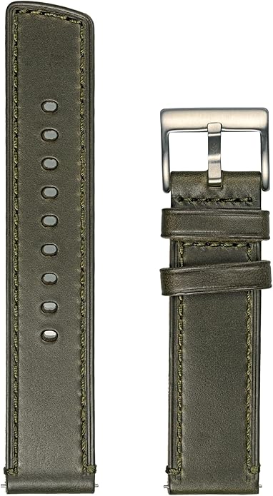hemsut h Leather Watch Bands for Men, Horween Quick Release Leather Watch Strap Vintage Watch Replacement Wrap of 18mm, 20mm, 22mm