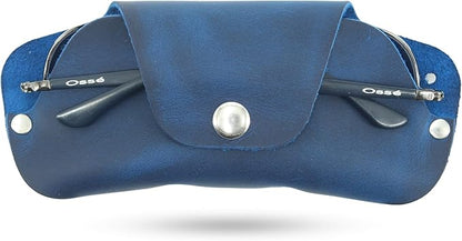 Toprank Leather Eyeglass Case - Handmade Slim Sunglasses Holder, Genuine and Universal Fit for Men and Women
