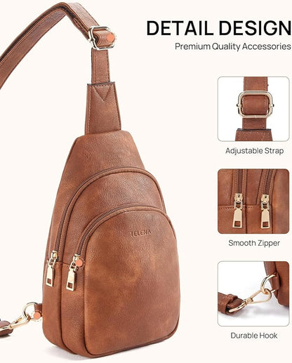 Telena Crossbody Bags for Women Leather Cross Body Sling Bag for Woman Travel