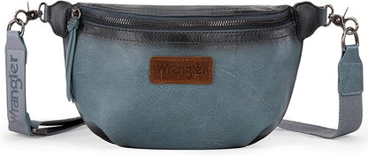 Wrangler Large Fanny Packs for Women Waist Bag Travel Belt Bags Crossbody Sling Purse