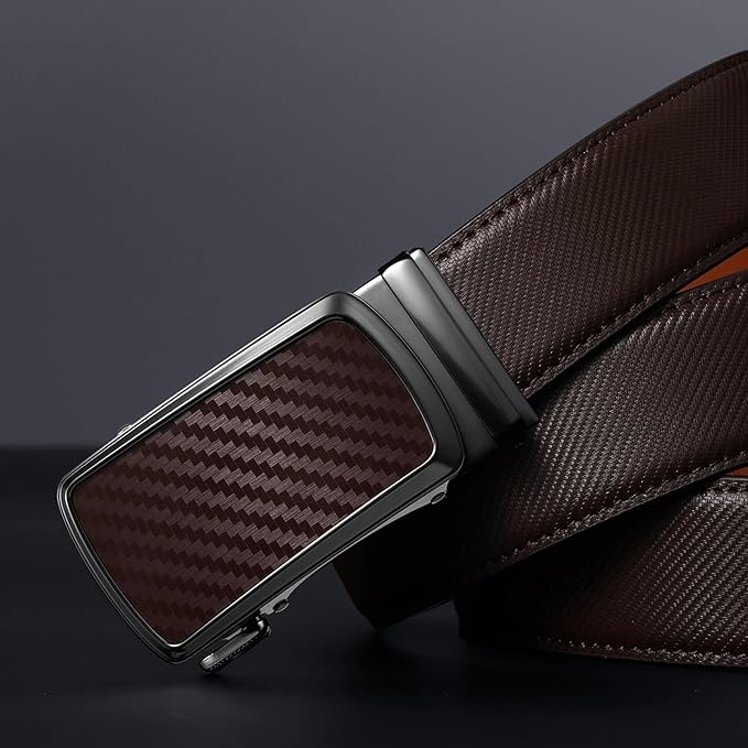 Zitahli Ratchet Belts for Men,Adjustable for Gift mens belt Leather For Dress and Casual Trim to Fit,Men's Accessories