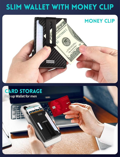 Ridge Wallets for Men,Magnetic Wallet for iPhone 17/16/15/14/13/12 Series,Magsafe Wallet with Money Clip,Card Holder,Holds 8 Cards & Bills,Ridge Wallet by Aluminum &Microfiber Leather