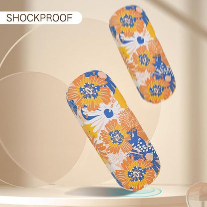 PERFECTSIGHT Hard Shell Eyeglasses Case, PU Leather Protective Glasses Case, Cute Eyeglass Case for Women Men Girls