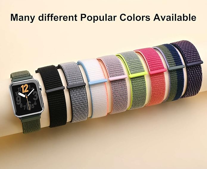 ANNEFIT Nylon Sport Loop Watch Bands, 2 Packs Quick Release Adjustable Strap 16mm 18mm 19mm 20mm 21mm 22mm 24mm