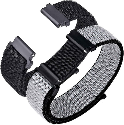 ANNEFIT Nylon Sport Loop Watch Bands, 2 Packs Quick Release Adjustable Strap 16mm 18mm 19mm 20mm 21mm 22mm 24mm