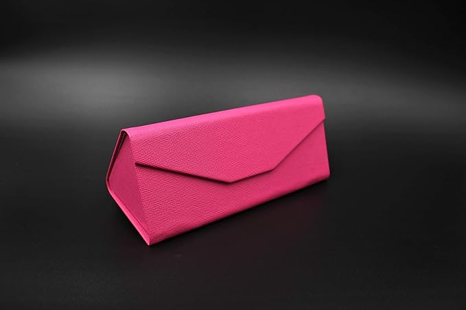 Real Sic Glasses Case for Men and Women - Magnetic Folding Hard Shell Sunglass Holder - Inspired by Solid Color