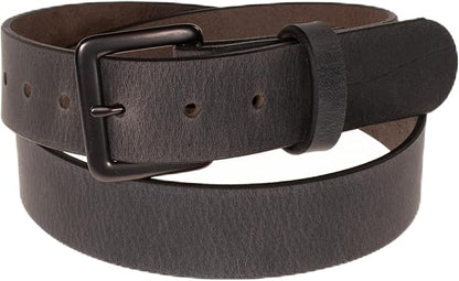 Men's Leather Belt, Made in USA, Full-Grain Leather, Casual Everyday Wear Belts, Amish Handmade 1.5" Width