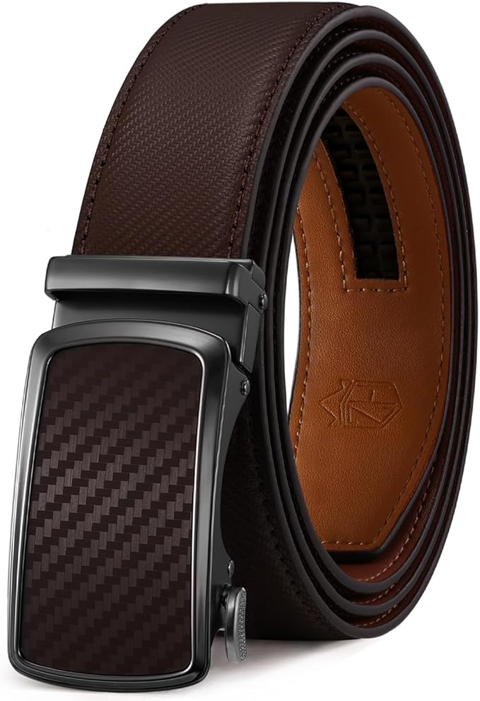 Zitahli Ratchet Belts for Men,Adjustable for Gift mens belt Leather For Dress and Casual Trim to Fit,Men's Accessories