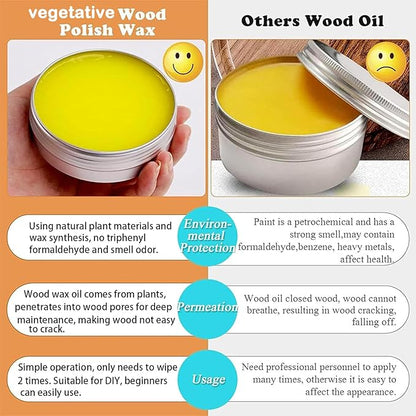 Furniture Salve for Leather, Original Leathers Recoloring Balm Wood Cleaner with Boar Bristle Brush Kit, 4oz Couch Paint Scratch Repair Conditioner Remover for Shoe Polish Couches Leathers Cleaning
