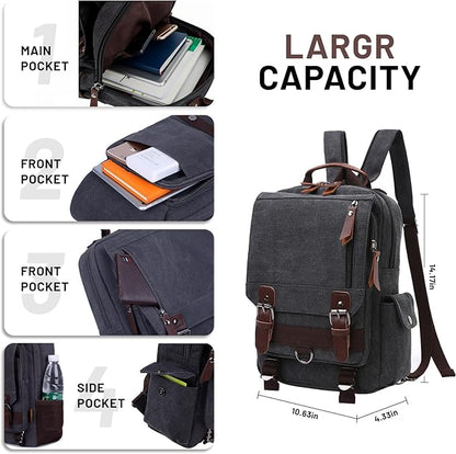 mygreen Canvas Cross Body Messenger Bag Shoulder Sling Backpack Travel Rucksack