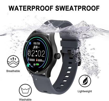 BISONSTRAP Silicone Watch Bands, Slim Watch Straps with Quick Release, 18mm, Grey with Black Buckle