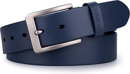 Buffway Men’s Full Grain Leather Belt – Solid One-Piece Leather, 1.5” Wide for Jeans & Business Casual, Gift Box Included