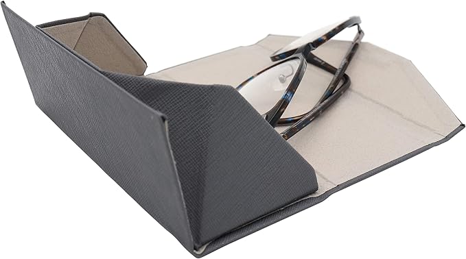 Real Sic Glasses Case for Men and Women - Magnetic Folding Hard Shell Sunglass Holder - Inspired by Solid Color