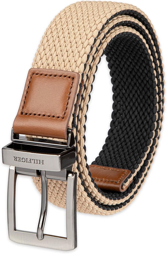 Tommy Hilfiger Men's Reversible Leather Belt, 2‑in‑1 Design for Dress Or Casual Wear