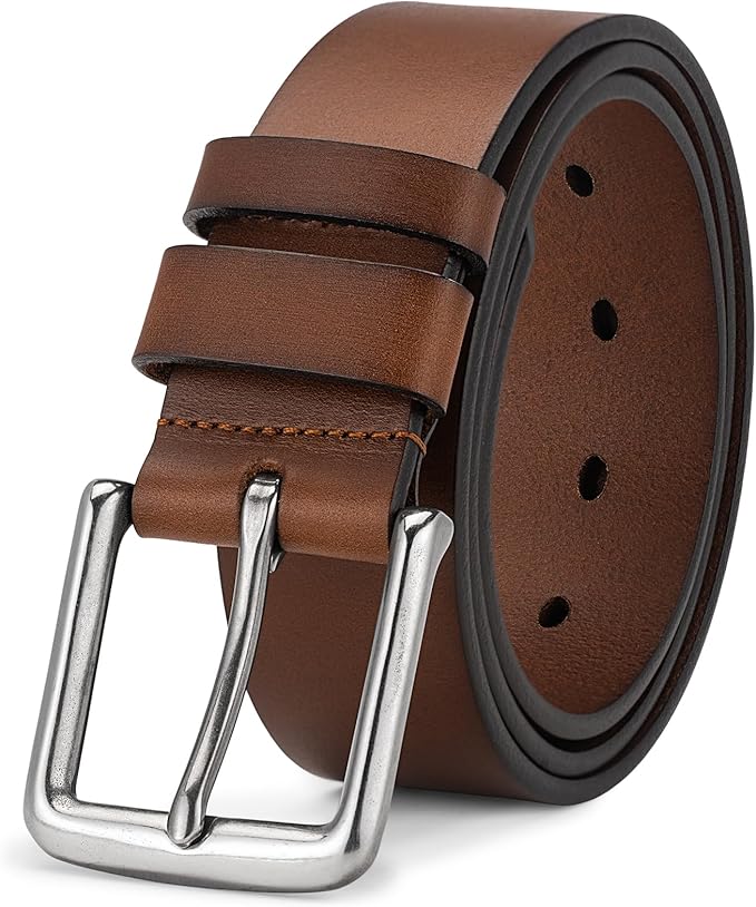 Thicken Full Grain Leather Mens Belt Heavy Duty Mens Work Belt Mens Belt High Hardness Buckle Packed In Gift Box
