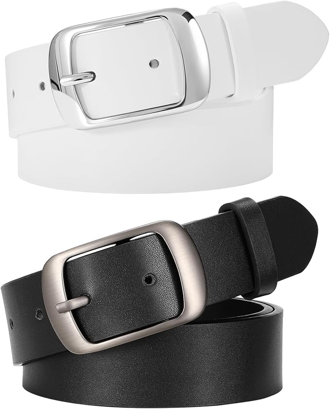 SUOSDEY Women Belts For Jeans Dresses Pants Ladies Leather Waist Belt with Elegant Buckle, Width 1.3"