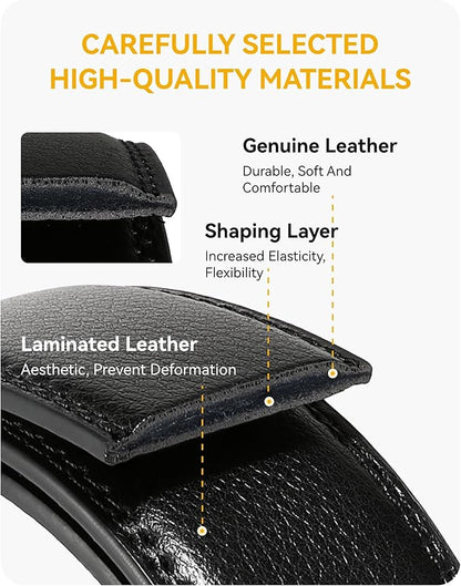 CHAOREN Click Belts for Men - Mens Ratchet Belt 1 3/8" for Dress Pants - Perfect Companion to Men's Oxfords
