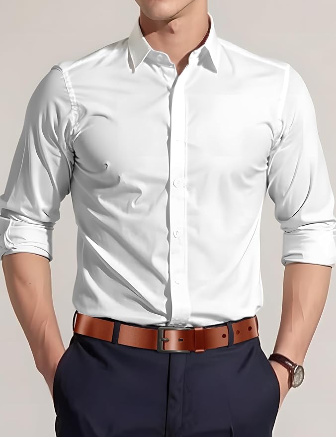 Mens Dress Belt,Genuine Casual Leather Belts for Men 1.5" Width
