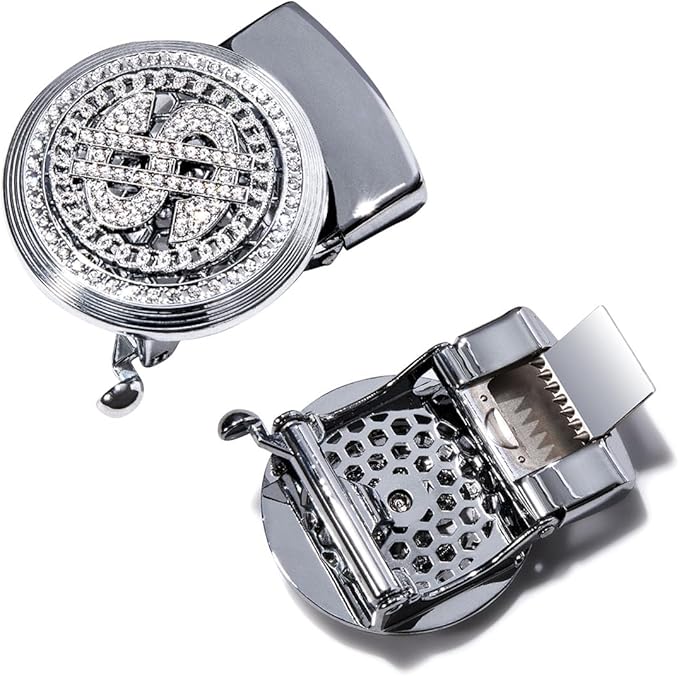 Dubulle Designer Mens Belts, Sliding Automatic Buckle Ratchet Dress Belt TOP Genuine Leather Strap Gifts