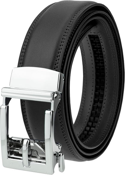 Gelante Ratchet Belt for Men, Mens Belts Leather 1.3'' Adjustable Trim to Fit Dress Belt