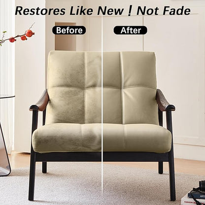 Beige Leather Recoloring Balm, Leather Color Restorer Conditioner, Leather Repair Kits for Vinyl Furniture, Sofa, Car Seats, Shoes - Repair Leather Color on Faded & Scratched (Beige)