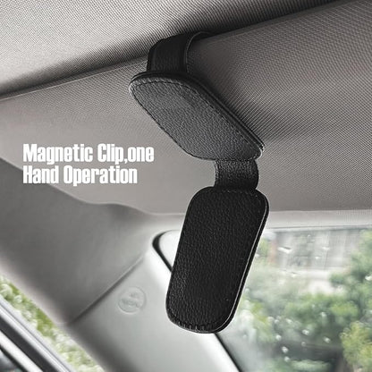 Car Visor Sunglasses Holders,2 Pcs (Black)