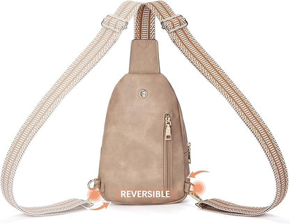 BOSTANTEN Small Sling Bag for Women Leather Crossbody Bags Fanny Pack Chest Bag for Travel