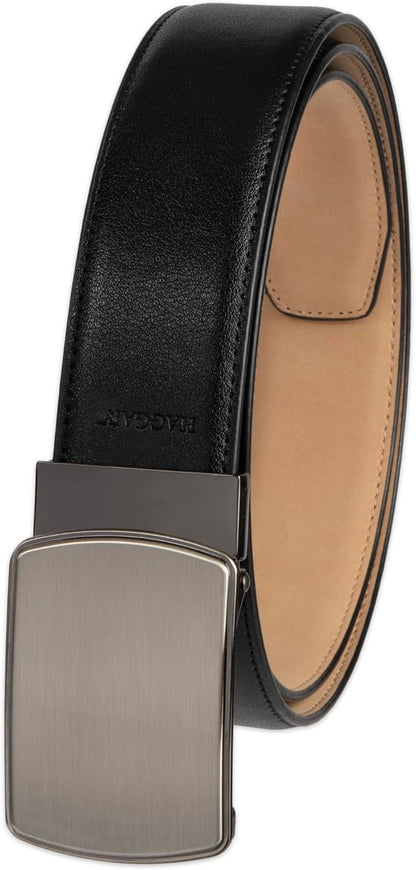 Haggar mens Leather Dress Belt for Suits and Pants - Classic, Formal, Business, Work